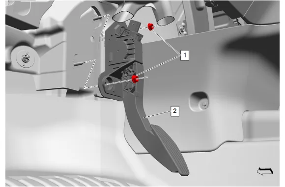 Accelerator Pedal Replacement (1) — figure 4