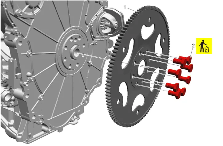 Automatic Transmission Flex Plate Replacement (2WD) — figure 2
