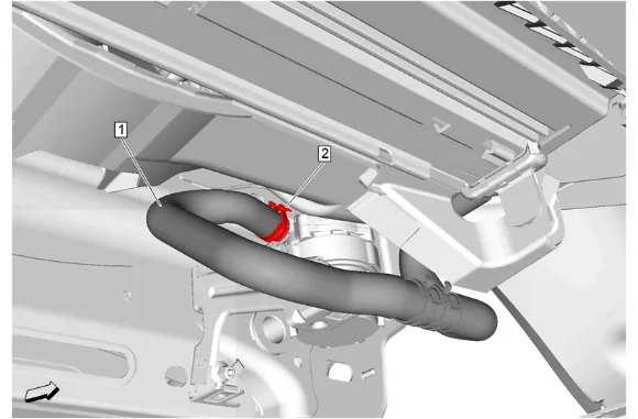 Auxiliary Radiator Inlet Hose Replacement (LM2) — figure 2