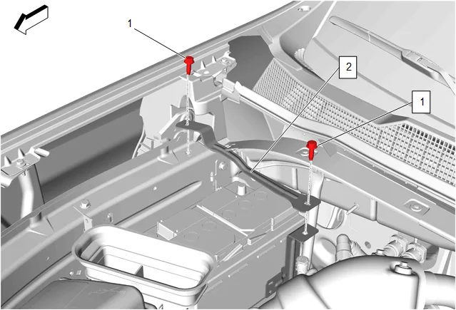 Battery Hold Down Strap Replacement — figure 1