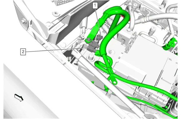 Battery Negative Cable Disconnection and Connection (9C1, 5W4) — figure 1