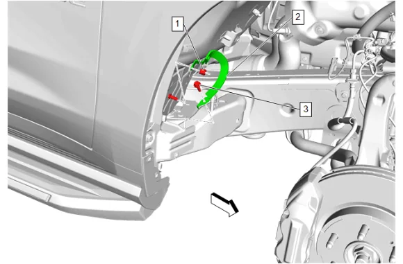 Battery Positive and Negative Cable Strap Replacement — figure 7