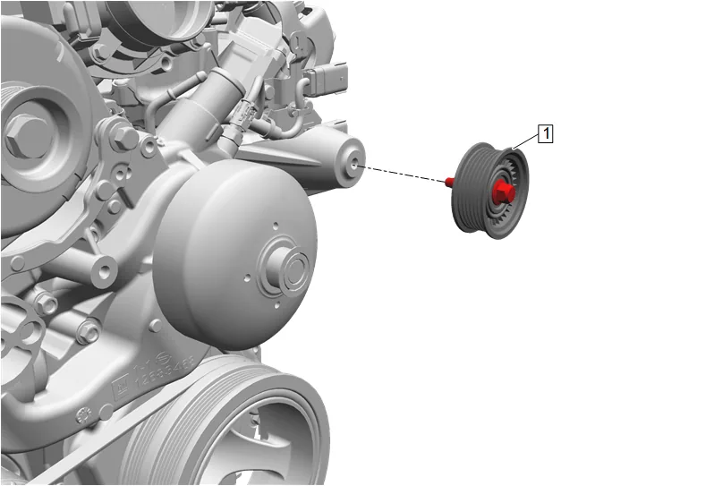 Belt Idler Pulley Replacement (1) — figure 4