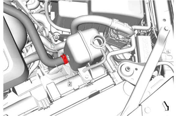 Charge Air Cooler Coolant Reservoir Replacement — figure 1
