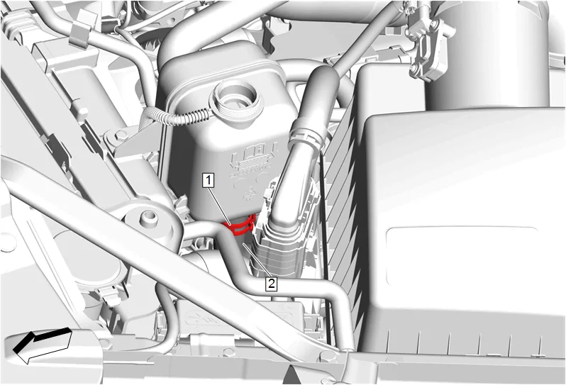 Charge Air Cooler Coolant Reservoir Replacement — figure 2