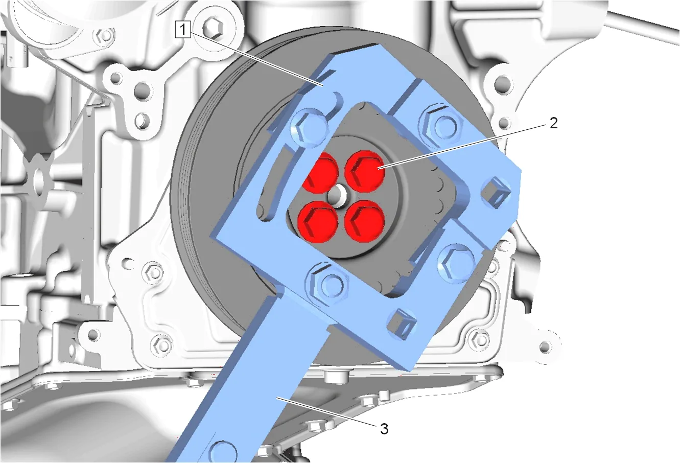 Crankshaft Rear Oil Seal Replacement (2WD) — figure 1