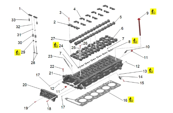 Cylinder Head and Components — figure 1