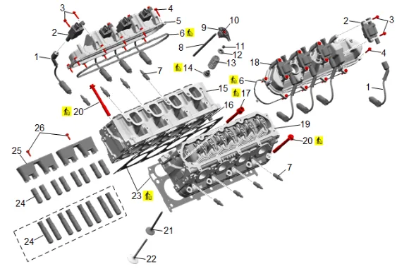 Cylinder Head and Upper Engine — figure 1