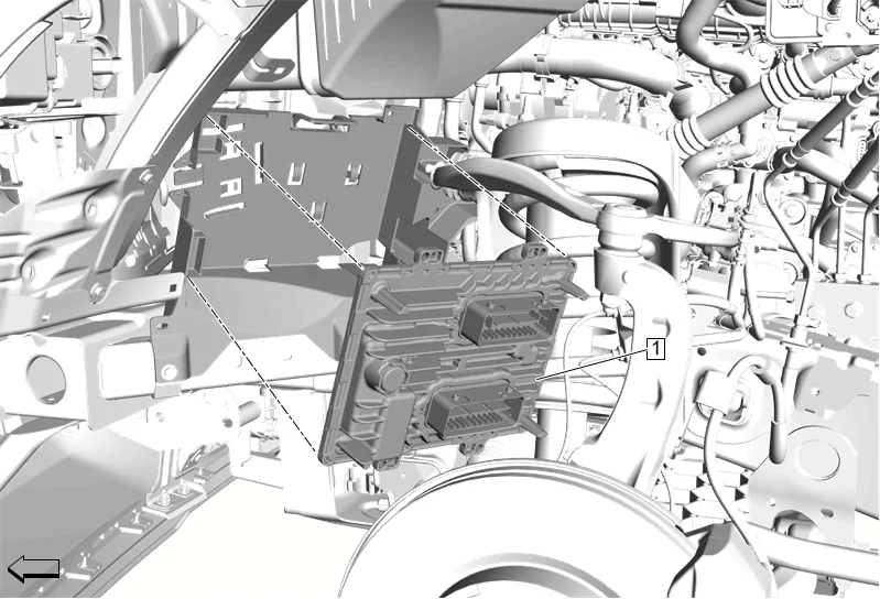 Engine Control Module Bracket Replacement (1) — figure 3