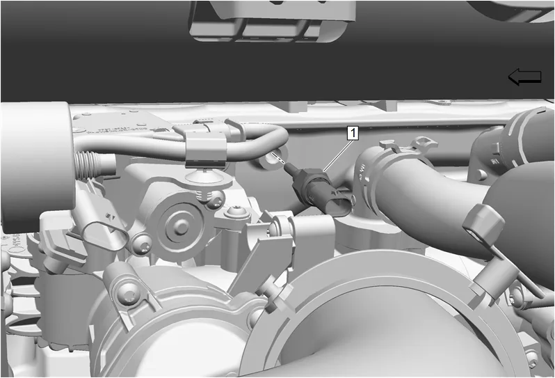 Engine Coolant Temperature Sensor Replacement - Engine Block - Front — figure 1