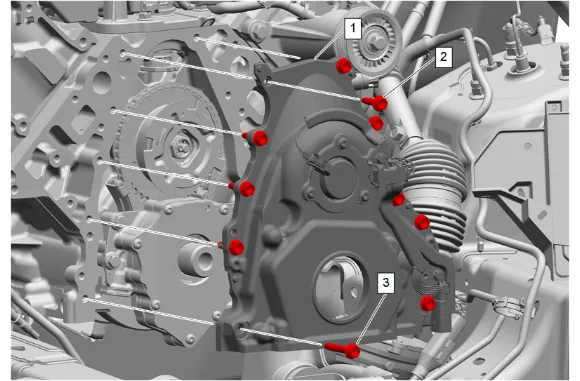 Engine Front Cover Replacement (L84 with RC1) — figure 35