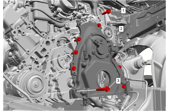 Engine Front Cover Replacement (L87 with RC1) — figure 35