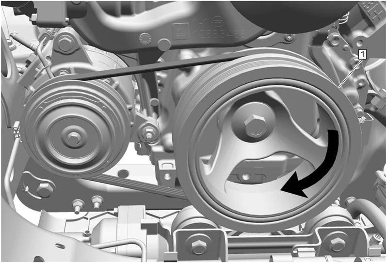 Engine Front Cover Replacement (L87 with RC1) — figure 54