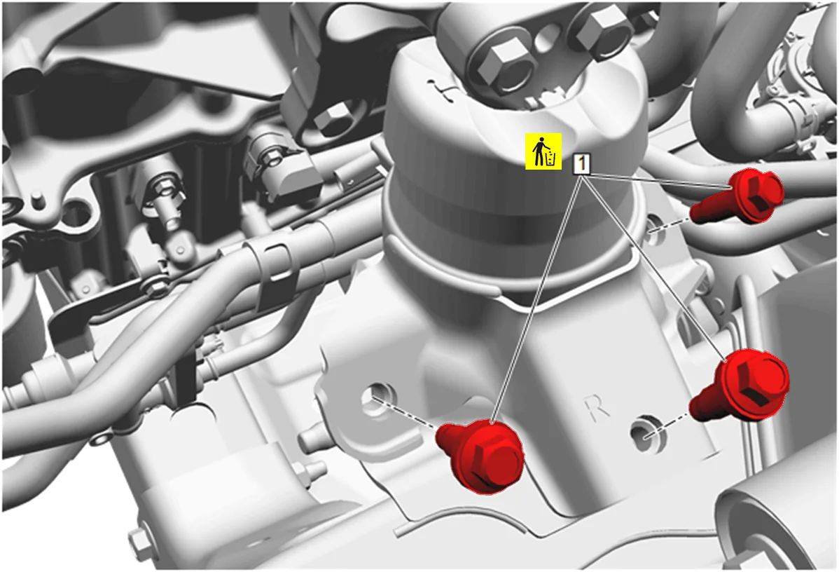 Engine Mount Bracket Replacement - Right Side — figure 76