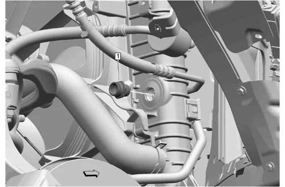 Engine Oil Cooler Connector Replacement - Lower — figure 2