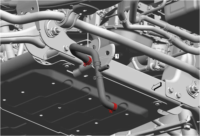 Engine Oil Cooler Coolant Inlet Hose Replacement (LM2) — figure 4