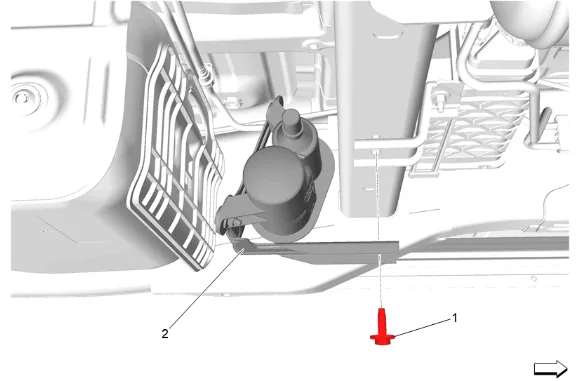 Evaporative Emission Canister Bracket Replacement (Long Wheelbase) — figure 3