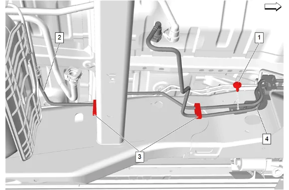 Evaporative Emission Pipe Replacement (Long Wheelbase) — figure 22