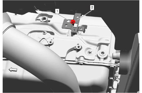 Fuel Feed and Return Front Hose Bracket Replacement — figure 2