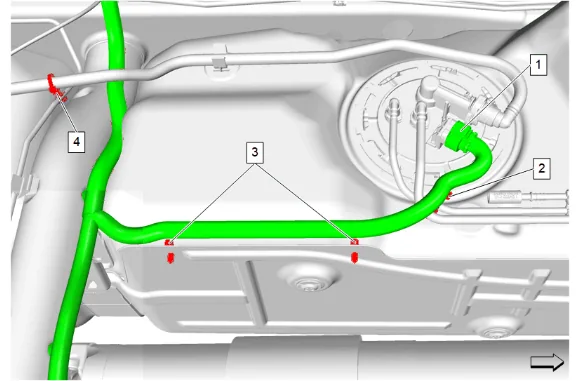 Fuel Feed Hose Replacement - Rear (Long Wheelbase) — figure 5