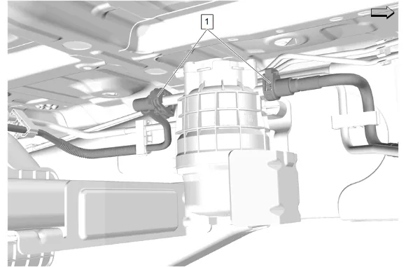 Fuel Filter Assembly Replacement (Long Wheelbase) — figure 1