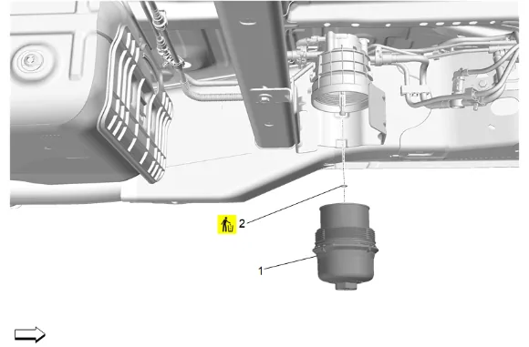 Fuel Filter Replacement (Long Wheelbase) — figure 1