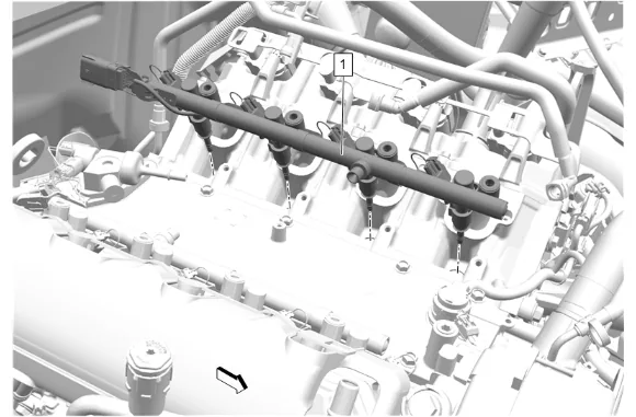 Fuel Injection Fuel Rail Assembly Replacement - Bank 1 (L84) — figure 19