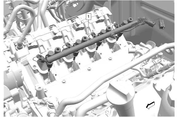 Fuel Injection Fuel Rail Assembly Replacement - Bank 2 (L87) — figure 18