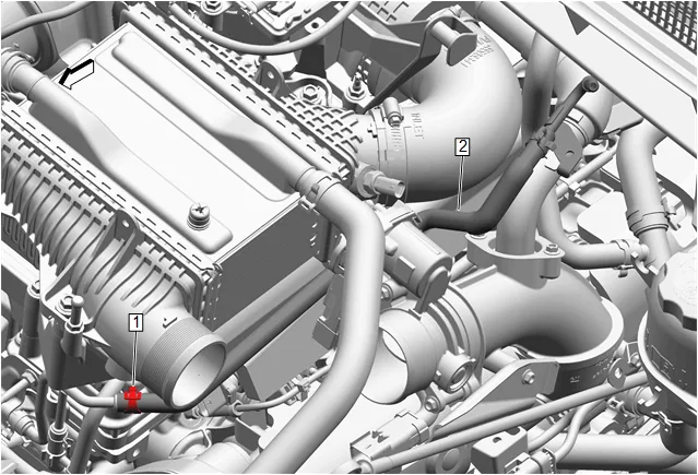Fuel Injector Fuel Return Hose Bracket Replacement — figure 7