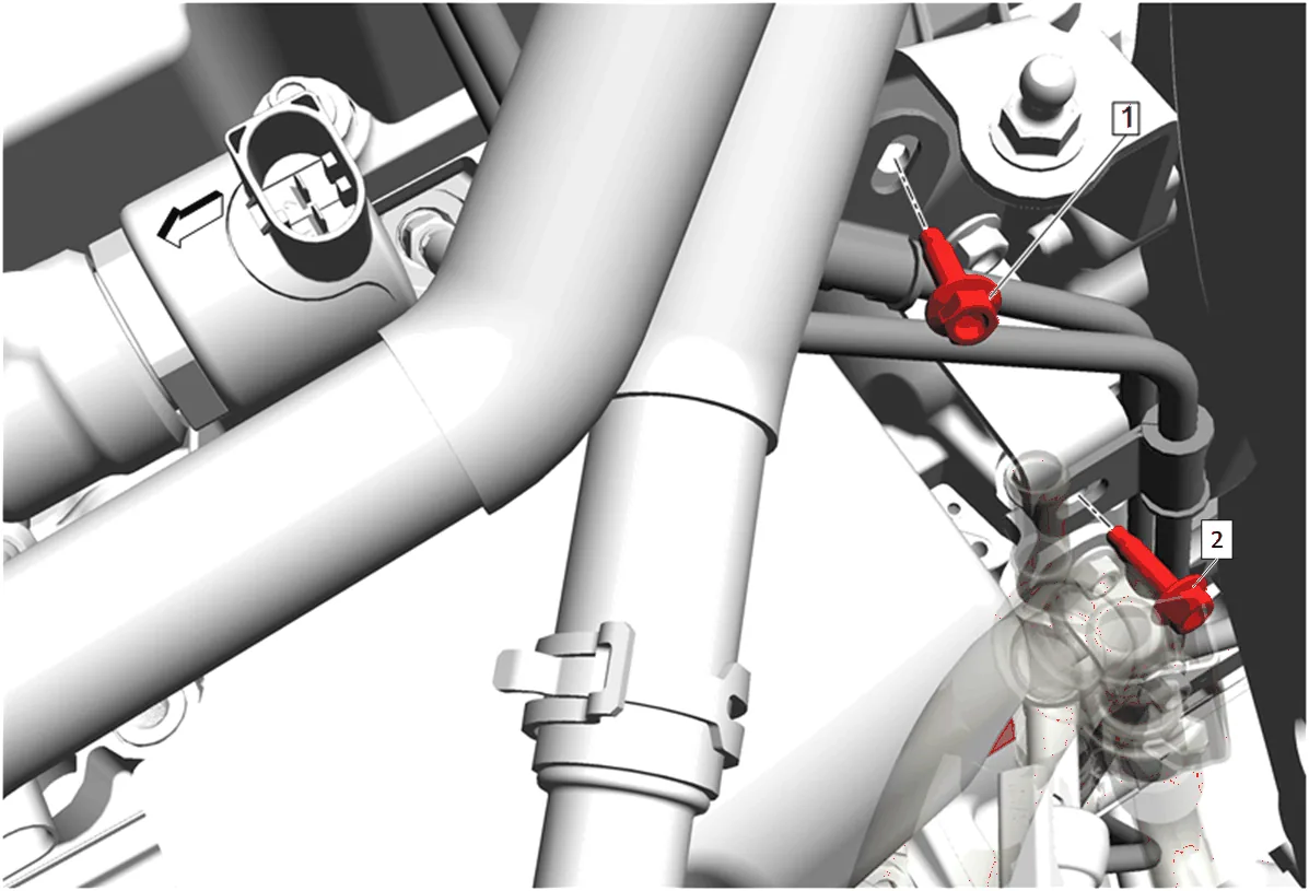 Fuel Injector Fuel Return Hose Bracket Replacement — figure 35