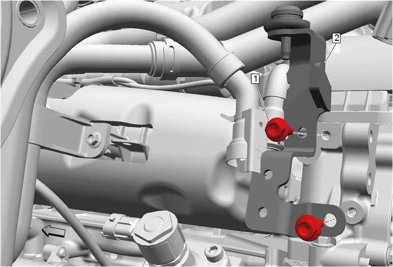 Fuel Injector Fuel Return Hose Bracket Replacement — figure 38