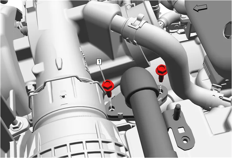 Fuel Injector Fuel Return Pipe Replacement — figure 7