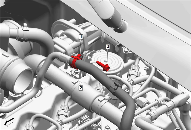Fuel Injector Fuel Return Pipe Replacement — figure 8