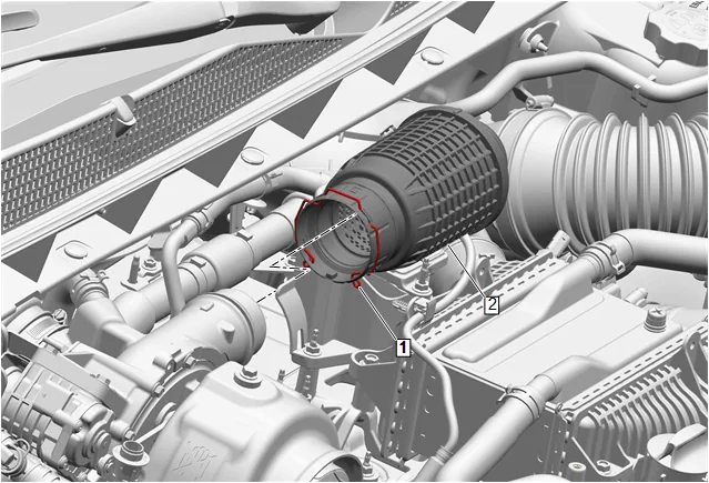 Fuel Injector Fuel Return Pipe Replacement — figure 21