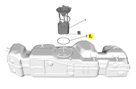Fuel Level Sensor Replacement (Long Wheelbase) (1) — figure 9