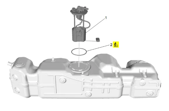 Fuel Level Sensor Replacement (Long Wheelbase) — figure 13