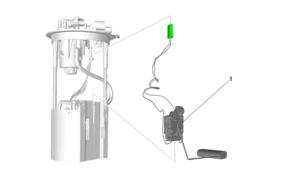 Fuel Level Sensor Replacement (Long Wheelbase) — figure 14