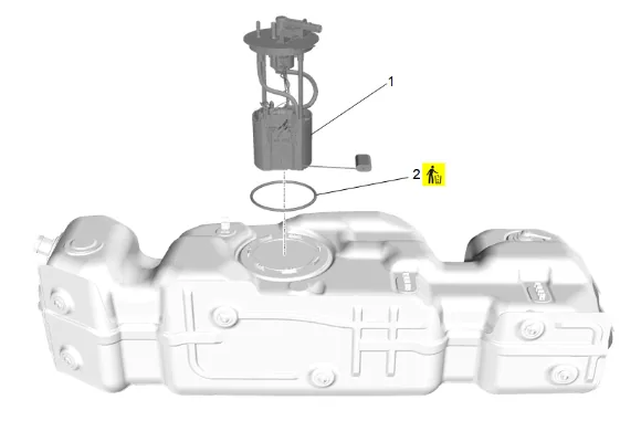 Fuel Level Sensor Replacement (Short Wheelbase) (1) — figure 9