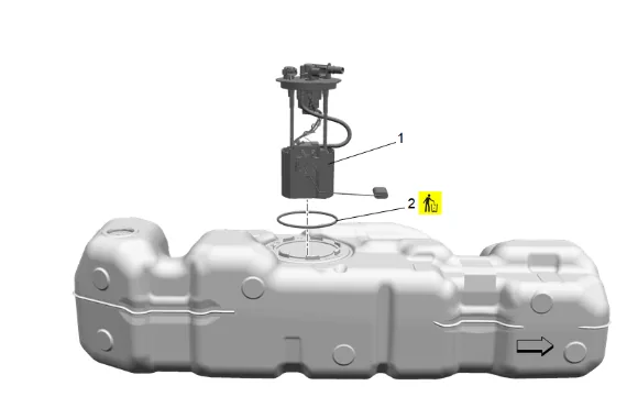 Fuel Level Sensor Replacement (Short Wheelbase) — figure 14