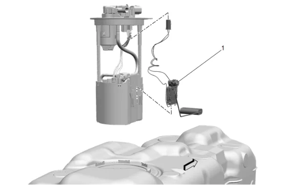 Fuel Level Sensor Replacement (Short Wheelbase) — figure 15
