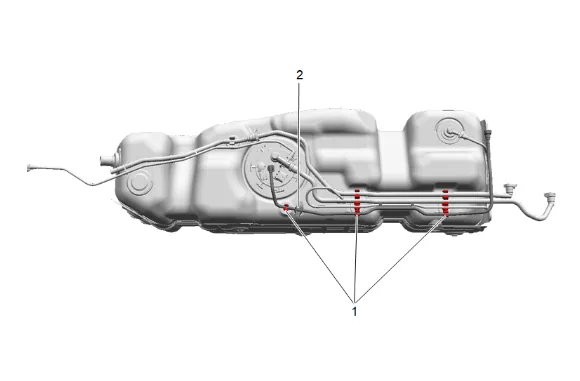 Fuel Pressure Sensor Replacement (Short Wheelbase) — figure 9