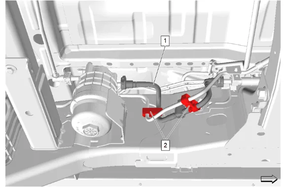 Fuel Pressure Sensor Replacement (Short Wheelbase) (1) — figure 1