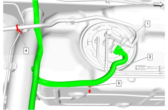 Fuel Return Hose Replacement (Short Wheelbase) — figure 5