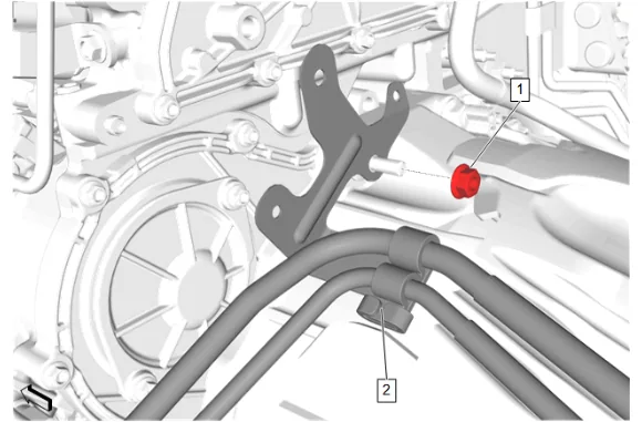 Fuel Return Pipe Replacement - Front — figure 11