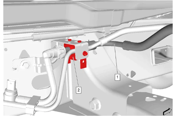 Fuel Return Pipe Replacement - Front — figure 13