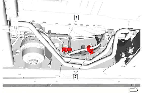 Fuel Return Pipe Replacement - Rear (Long Wheelbase) — figure 3