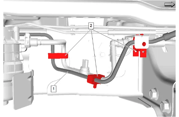 Fuel Return Pipe Replacement - Rear (Short Wheelbase) — figure 2