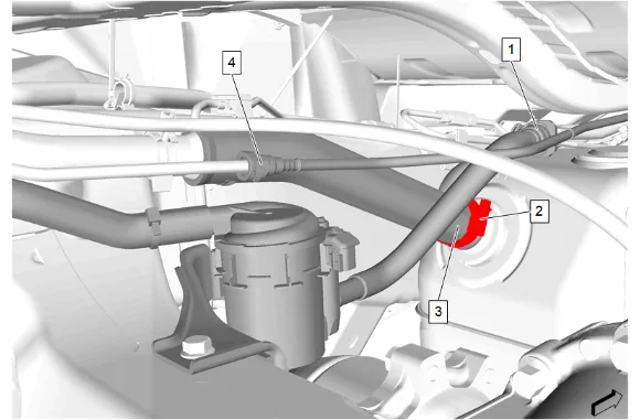 Fuel Tank Filler Vent Hose Replacement (Long Wheelbase) — figure 3
