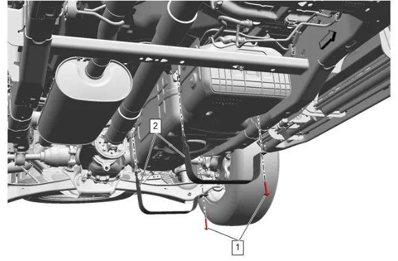 Fuel Tank Filler Vent Hose Replacement (Short Wheelbase) — figure 6