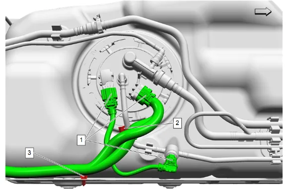 Fuel Tank Filler Vent Hose Replacement (Short Wheelbase) — figure 7